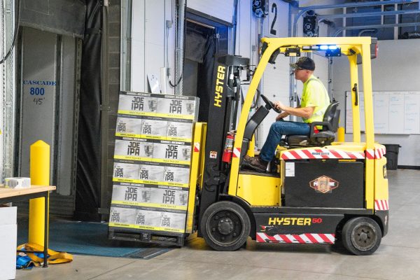 Moving packaging boxes inside Kendon packaging