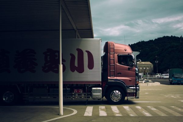 Truck carrying packaging from Kendon